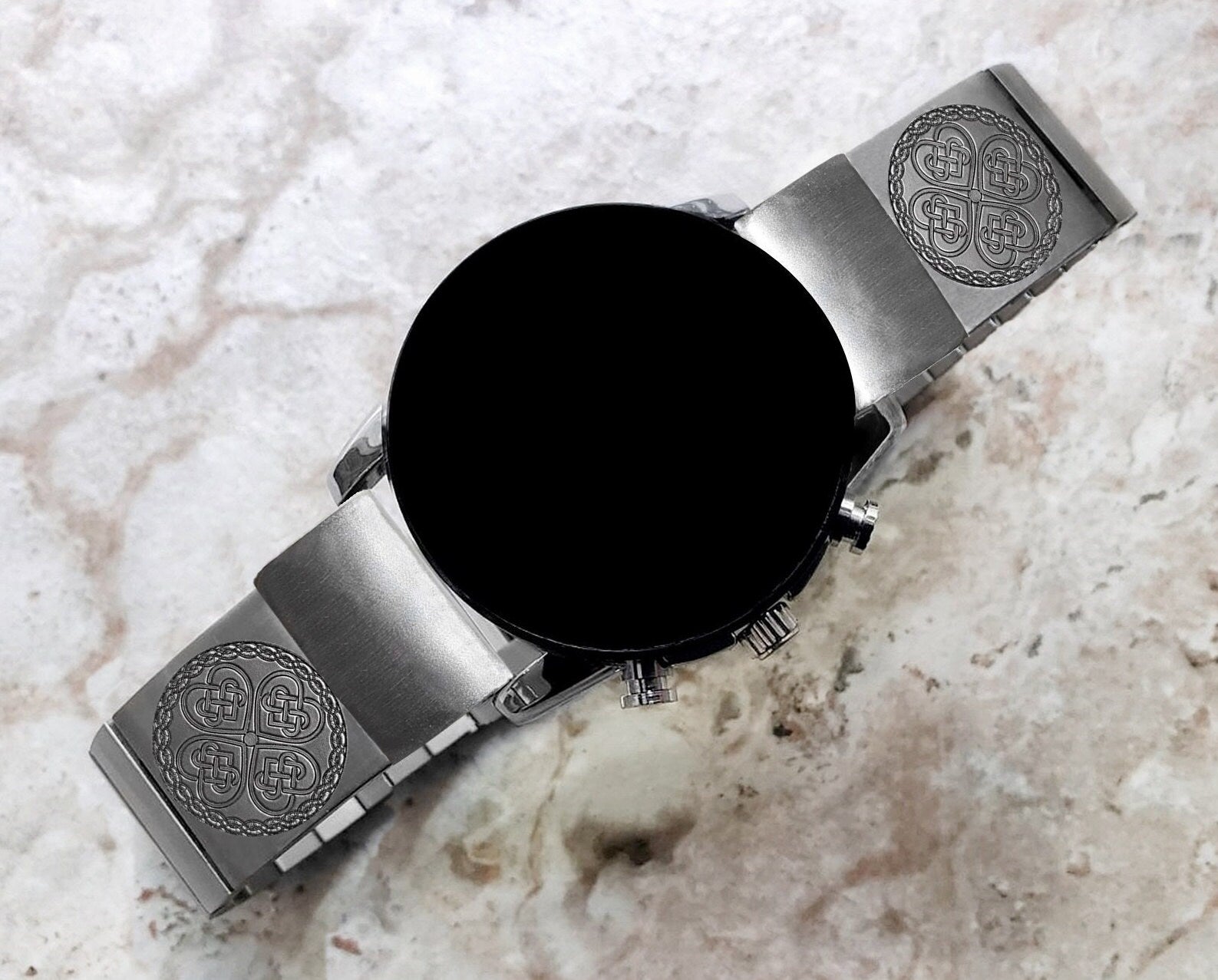 Engraved Watch Band for Garmin epix Pro 51mm Foretrex 601 701 Quatix 3 6X 7X D2 Tactix 7 Instinct 2X Solar Stainless Steel Strap CC3 A26